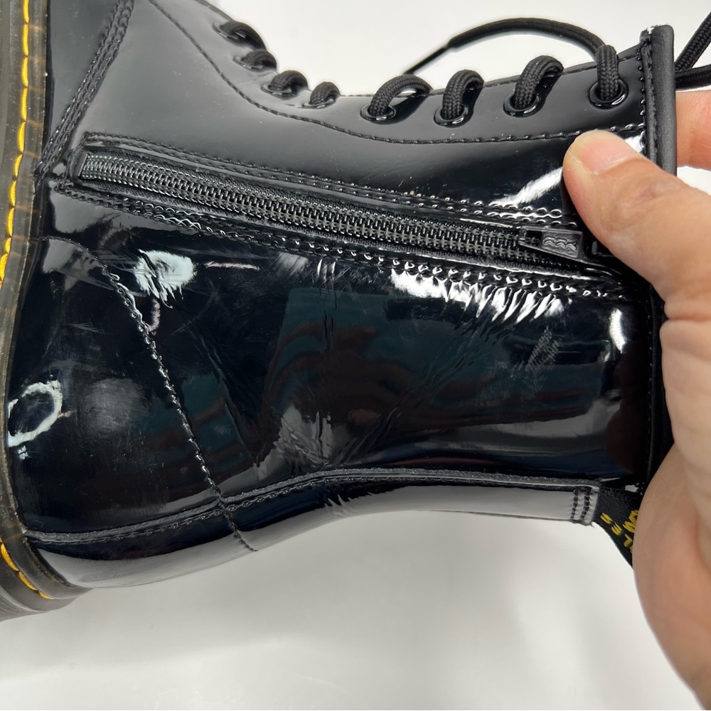 Dr. Martens Zavala Black Patent Boots Women Size 7 - Picture 13 of 16